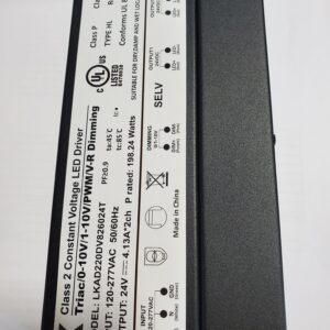 Class 2 Dimming LED Driver, 24VDC, 2 CHANEL, 198W