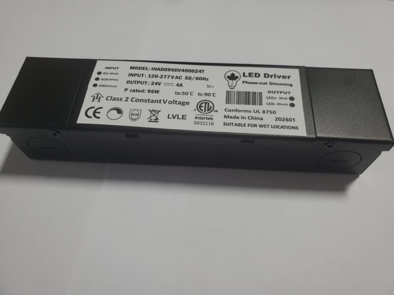 24VDC 96W, Dimmable LED Driver with Junction Box | APCO Enterprise Inc